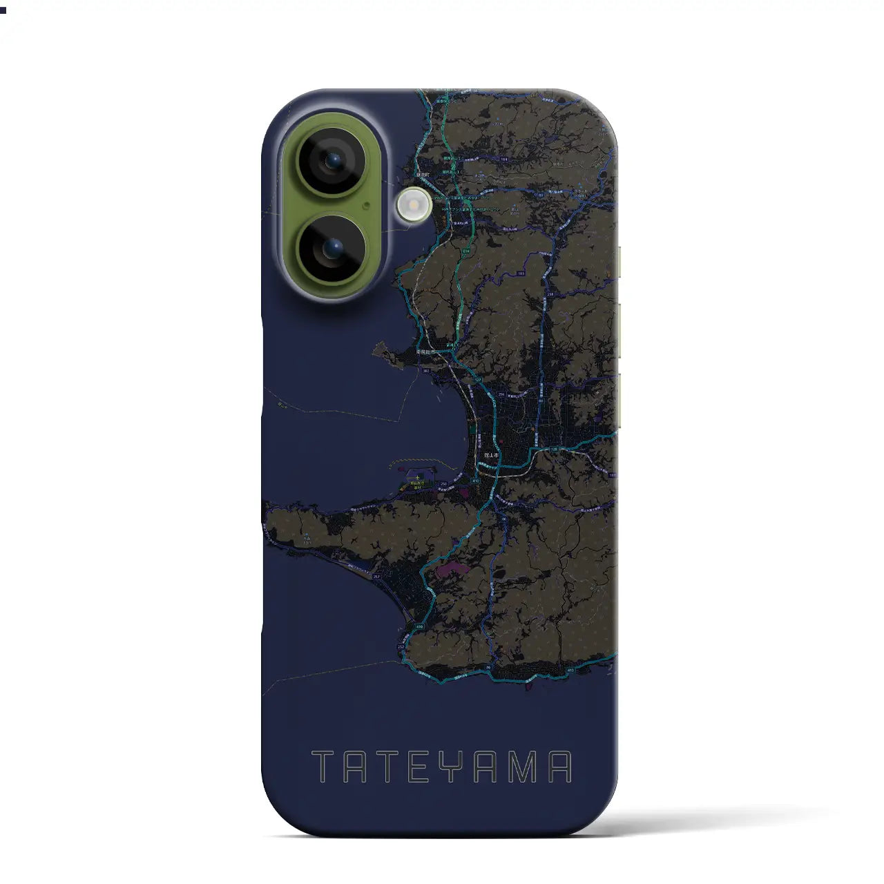 【館山2（千葉県）】地図柄iPhoneケース（バックカバータイプ）