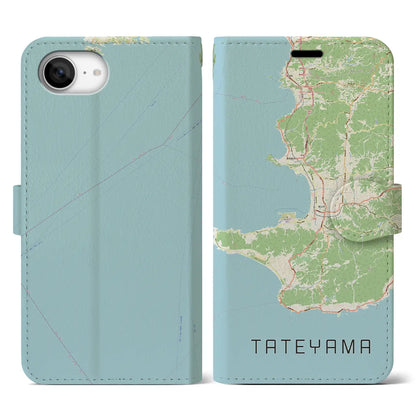 【館山2（千葉県）】地図柄iPhoneケース（手帳タイプ）