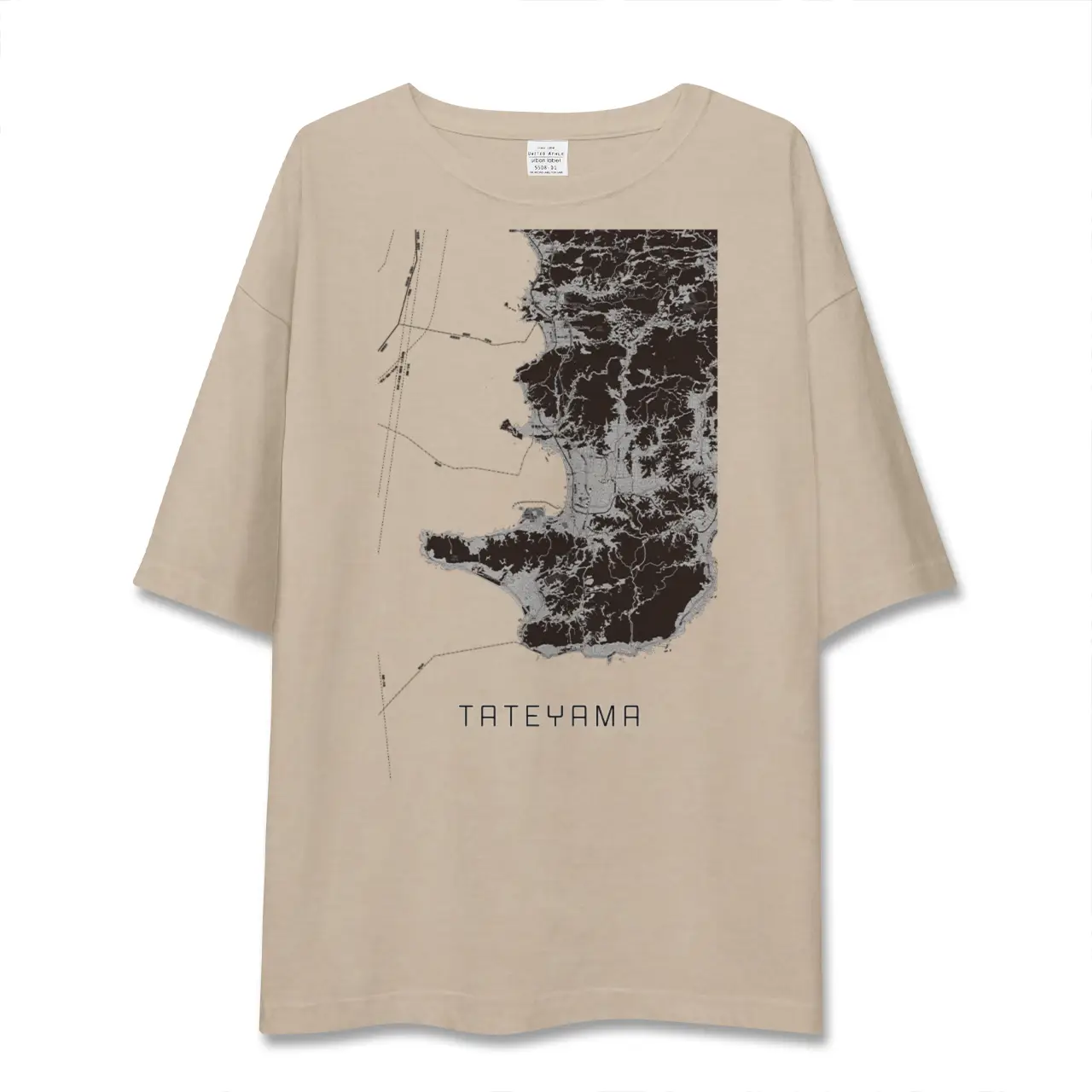 【館山2（千葉県）】地図柄ビッグシルエットTシャツ