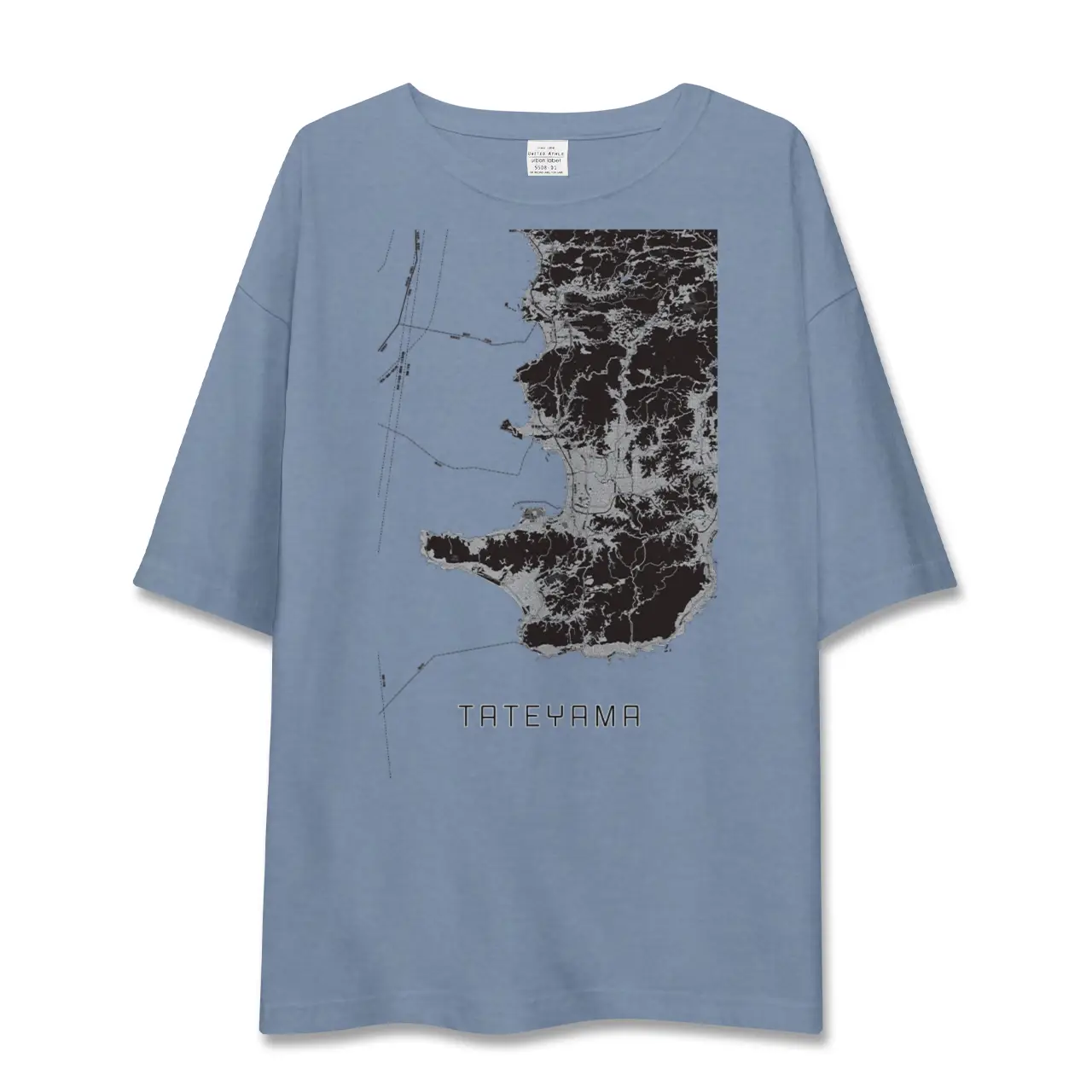 【館山2（千葉県）】地図柄ビッグシルエットTシャツ