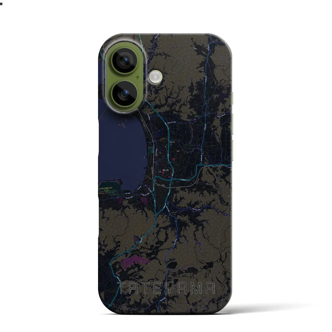 【館山（千葉県）】地図柄iPhoneケース（バックカバータイプ）