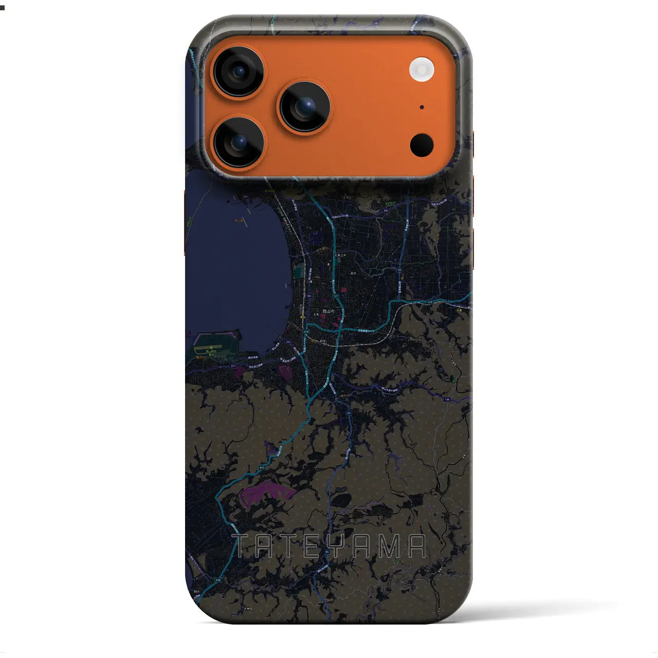 【館山（千葉県）】地図柄iPhoneケース（バックカバータイプ）