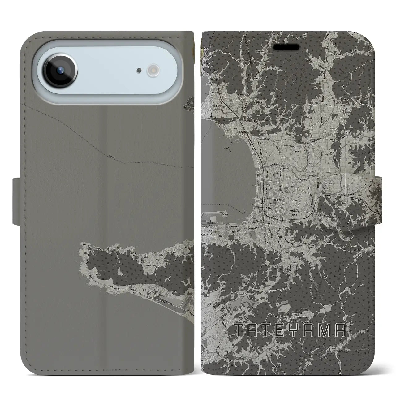 【館山（千葉県）】地図柄iPhoneケース（手帳タイプ）