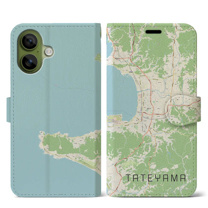 【館山（千葉県）】地図柄iPhoneケース（手帳タイプ）