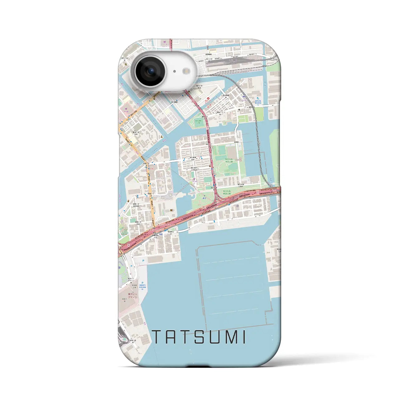 【辰巳（東京都）】地図柄iPhoneケース（バックカバータイプ）