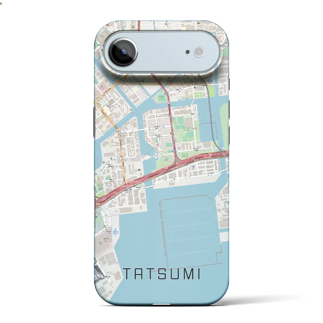 【辰巳（東京都）】地図柄iPhoneケース（バックカバータイプ）ナチュラル・iPhone 17 Pro Max 用