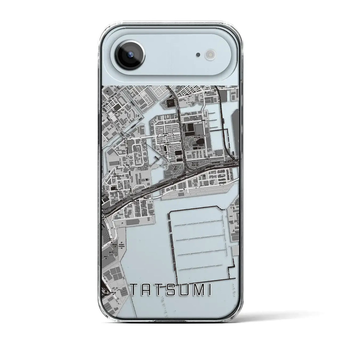 【辰巳（東京都）】地図柄iPhoneケース（クリアタイプ）