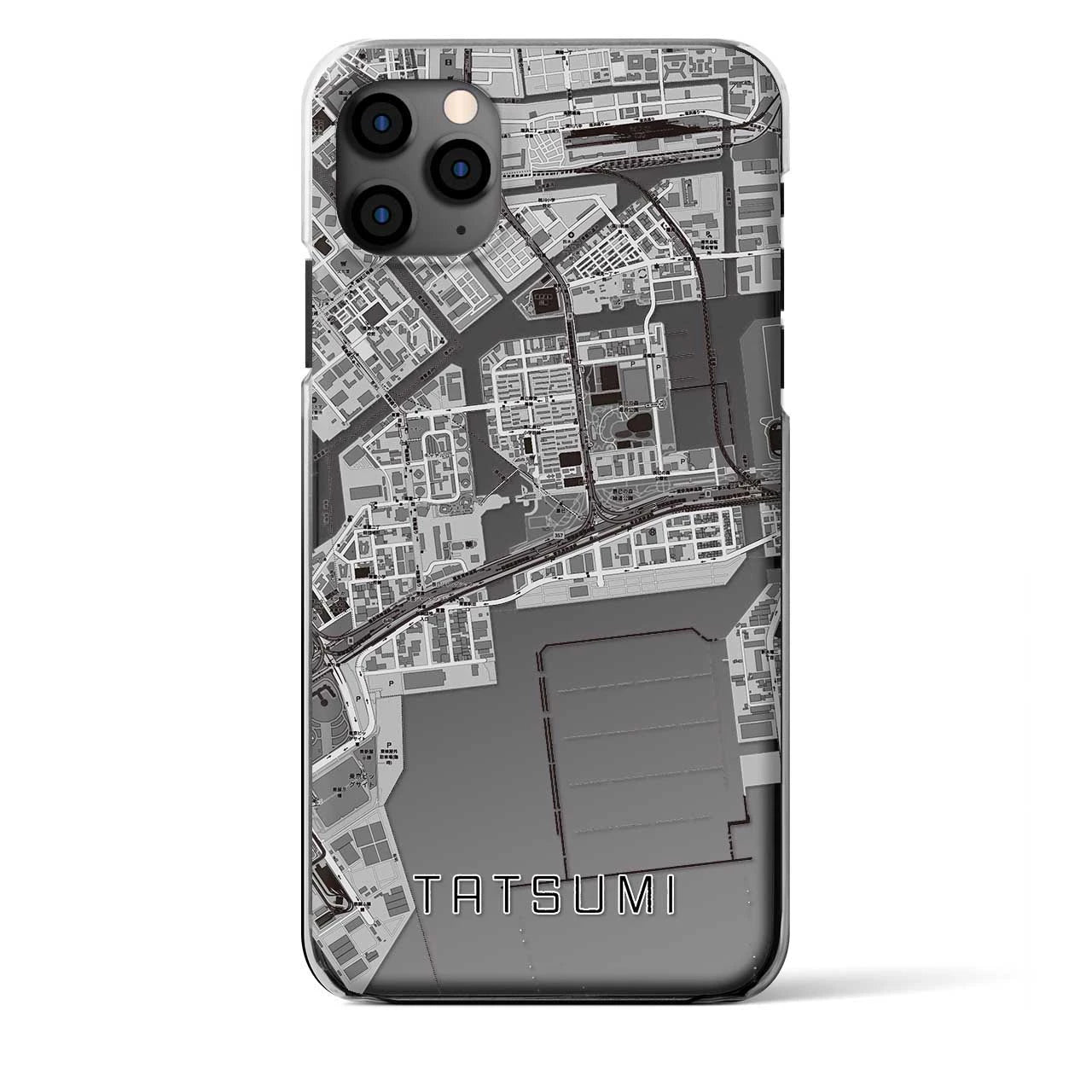 【辰巳（東京都）】地図柄iPhoneケース（クリアタイプ）