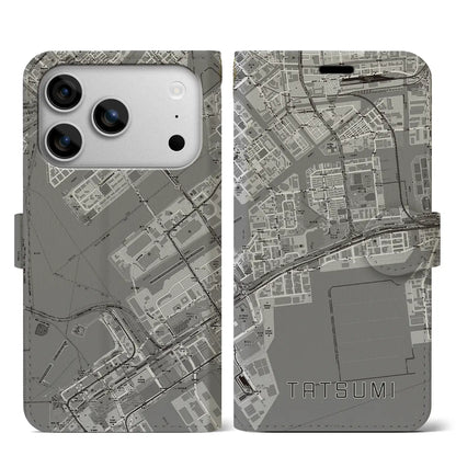 【辰巳（東京都）】地図柄iPhoneケース（手帳タイプ）