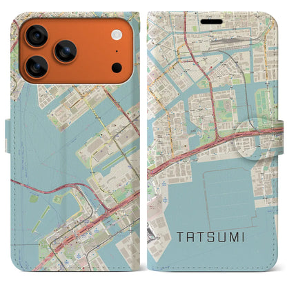 【辰巳（東京都）】地図柄iPhoneケース（手帳タイプ）