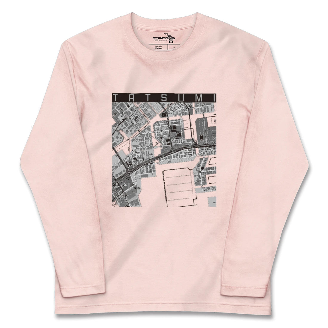 【辰巳(東京都)】地図柄ロングスリーブTシャツ