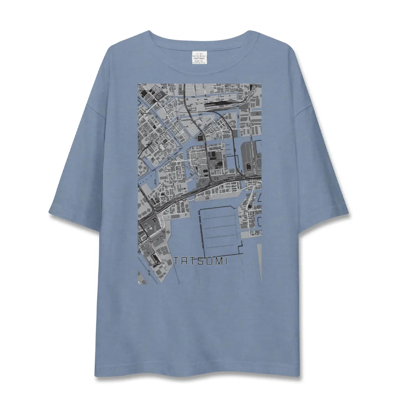 【辰巳（東京都）】地図柄ビッグシルエットTシャツ