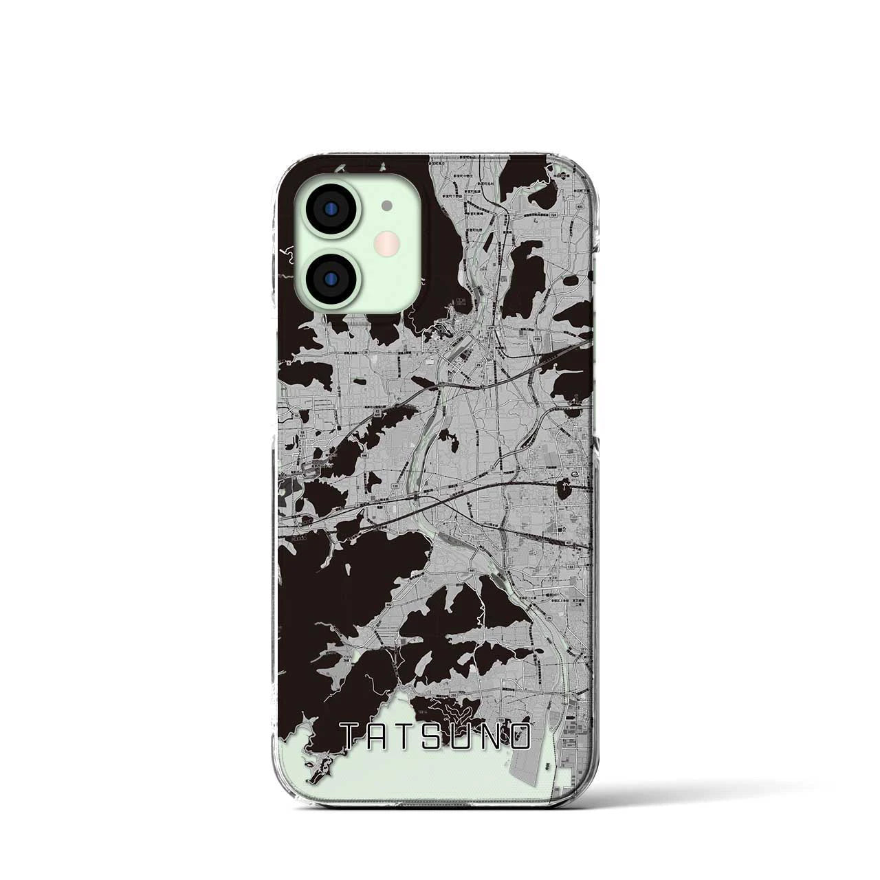 【たつの（兵庫県）】地図柄iPhoneケース（クリアタイプ）