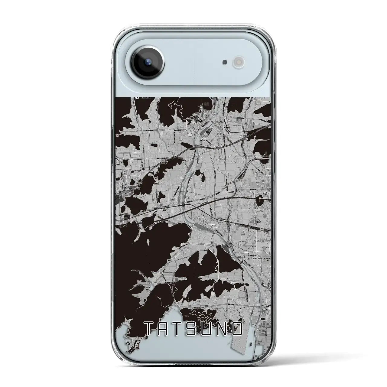 【たつの（兵庫県）】地図柄iPhoneケース（クリアタイプ）