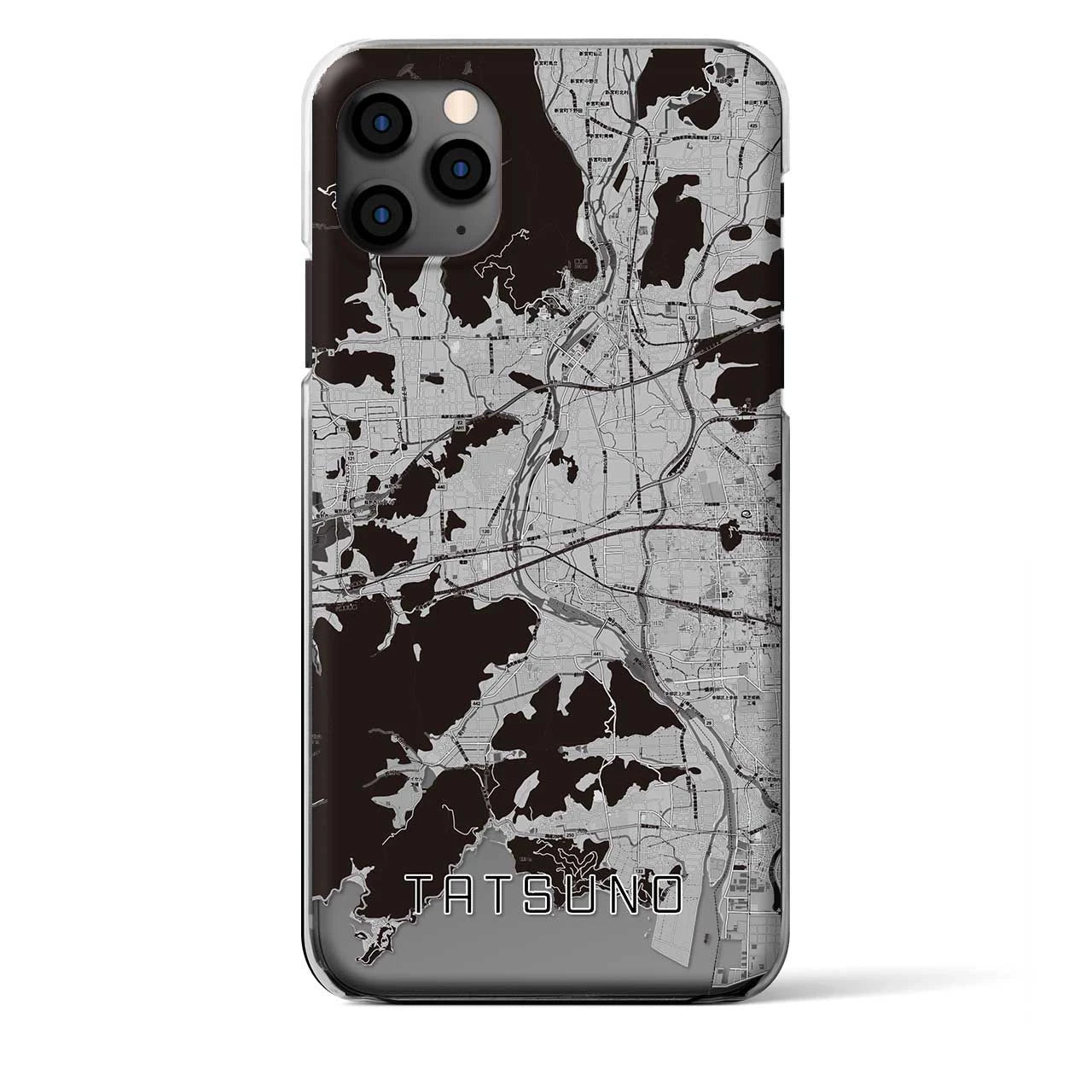 【たつの（兵庫県）】地図柄iPhoneケース（クリアタイプ）