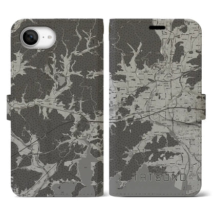 【たつの（兵庫県）】地図柄iPhoneケース（手帳タイプ）