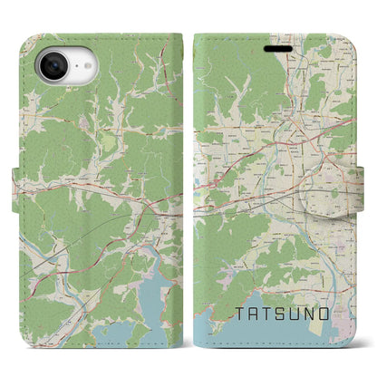 【たつの（兵庫県）】地図柄iPhoneケース（手帳タイプ）