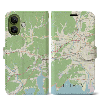 【たつの（兵庫県）】地図柄iPhoneケース（手帳タイプ）