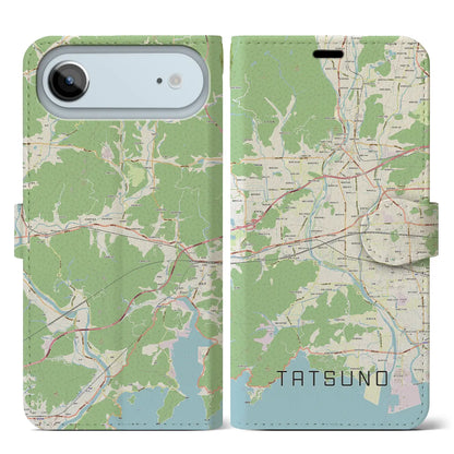【たつの（兵庫県）】地図柄iPhoneケース（手帳タイプ）