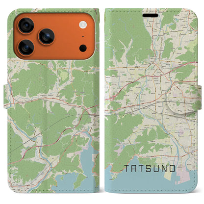 【たつの（兵庫県）】地図柄iPhoneケース（手帳タイプ）