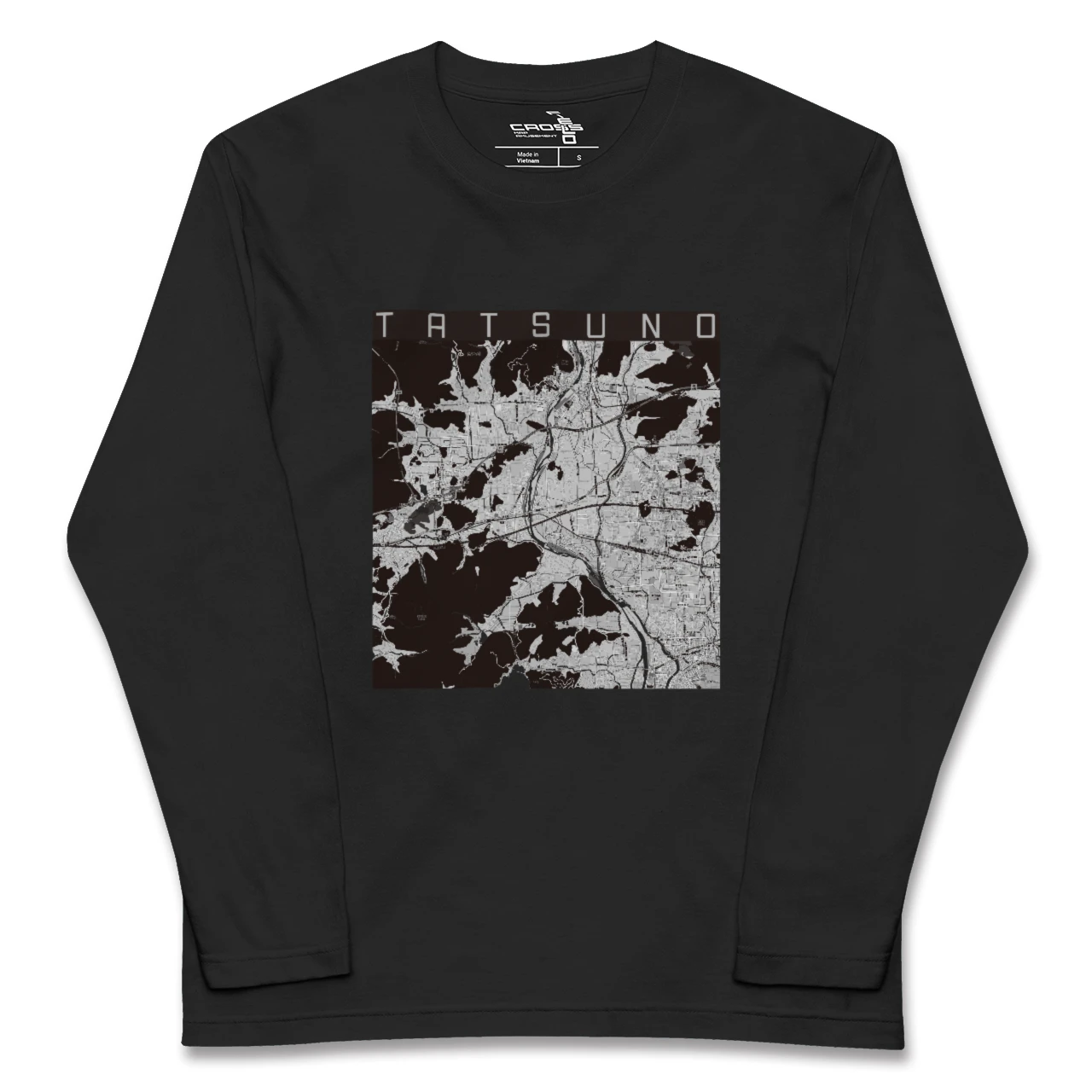 【たつの（兵庫県）】地図柄ロングスリーブTシャツ