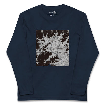 【たつの（兵庫県）】地図柄ロングスリーブTシャツ