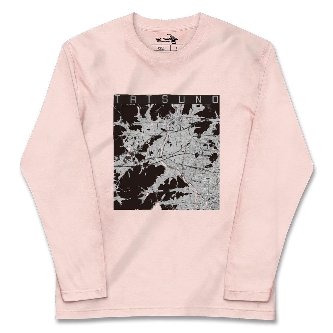 【たつの（兵庫県）】地図柄ロングスリーブTシャツ