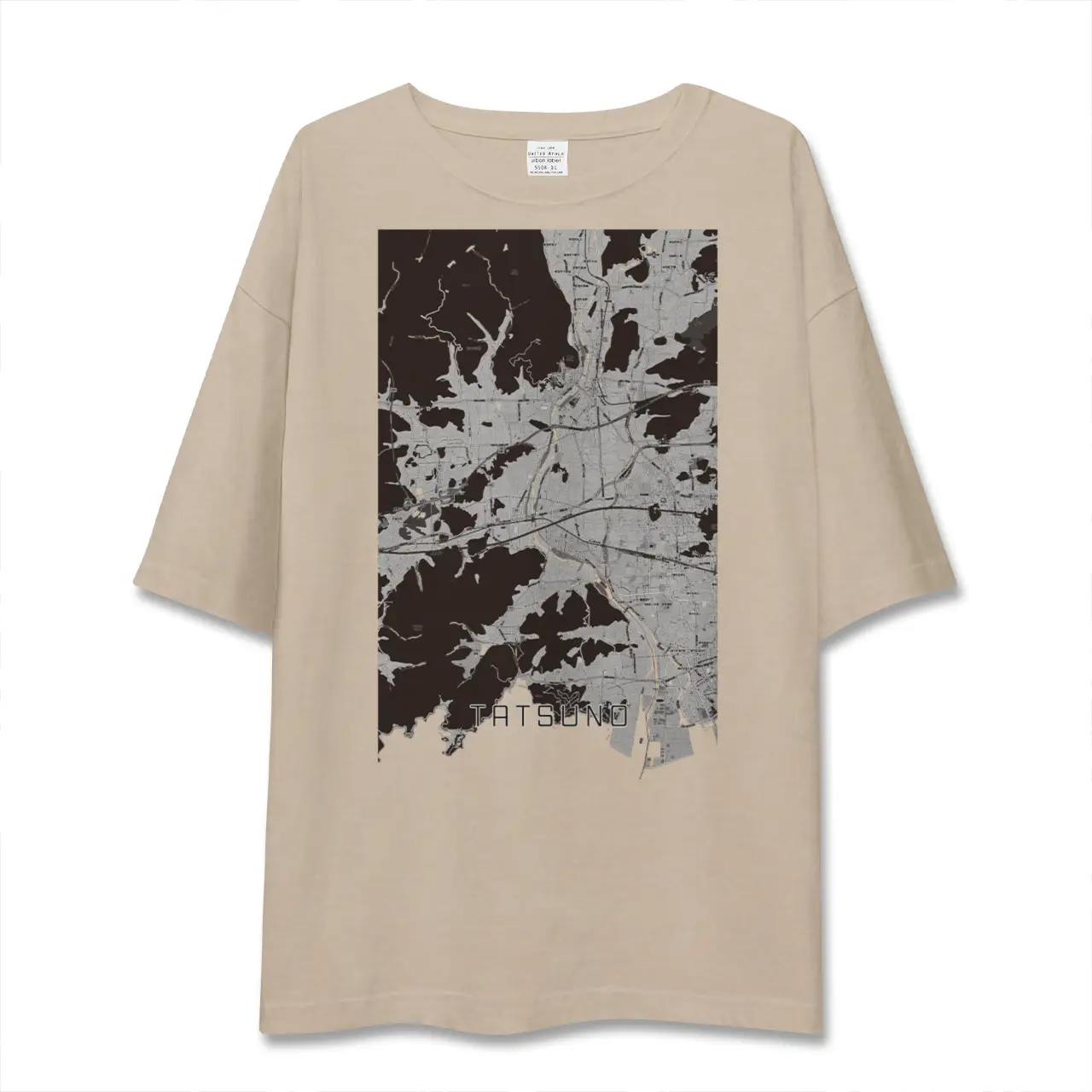 【たつの（兵庫県）】地図柄ビッグシルエットTシャツ