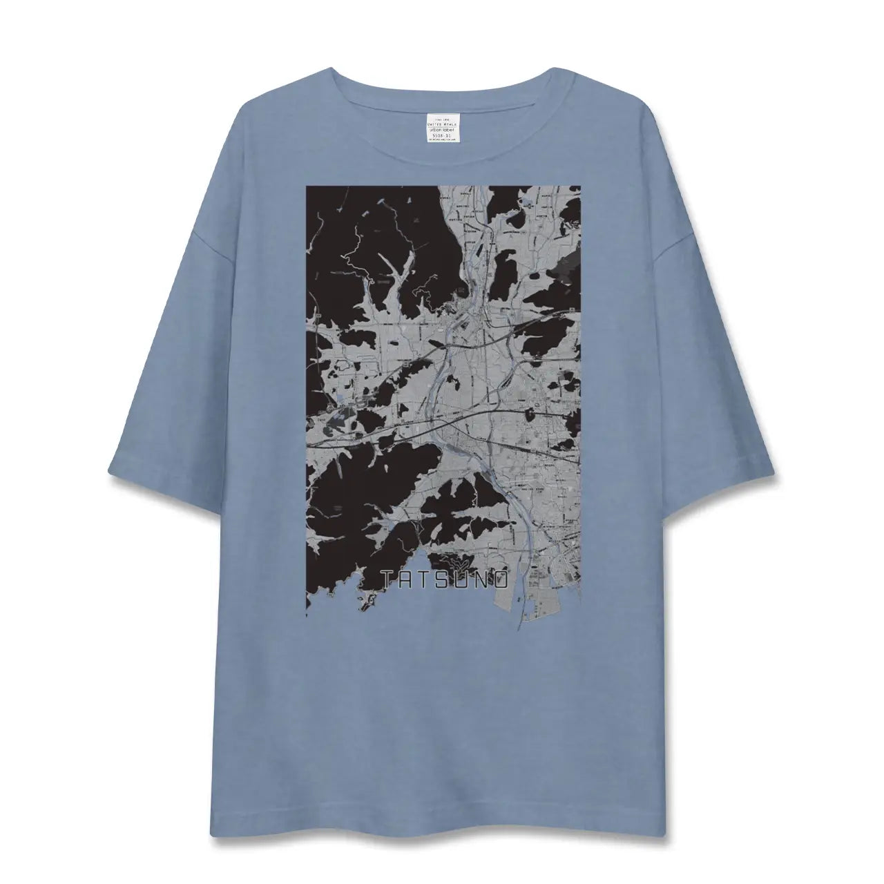 【たつの（兵庫県）】地図柄ビッグシルエットTシャツ