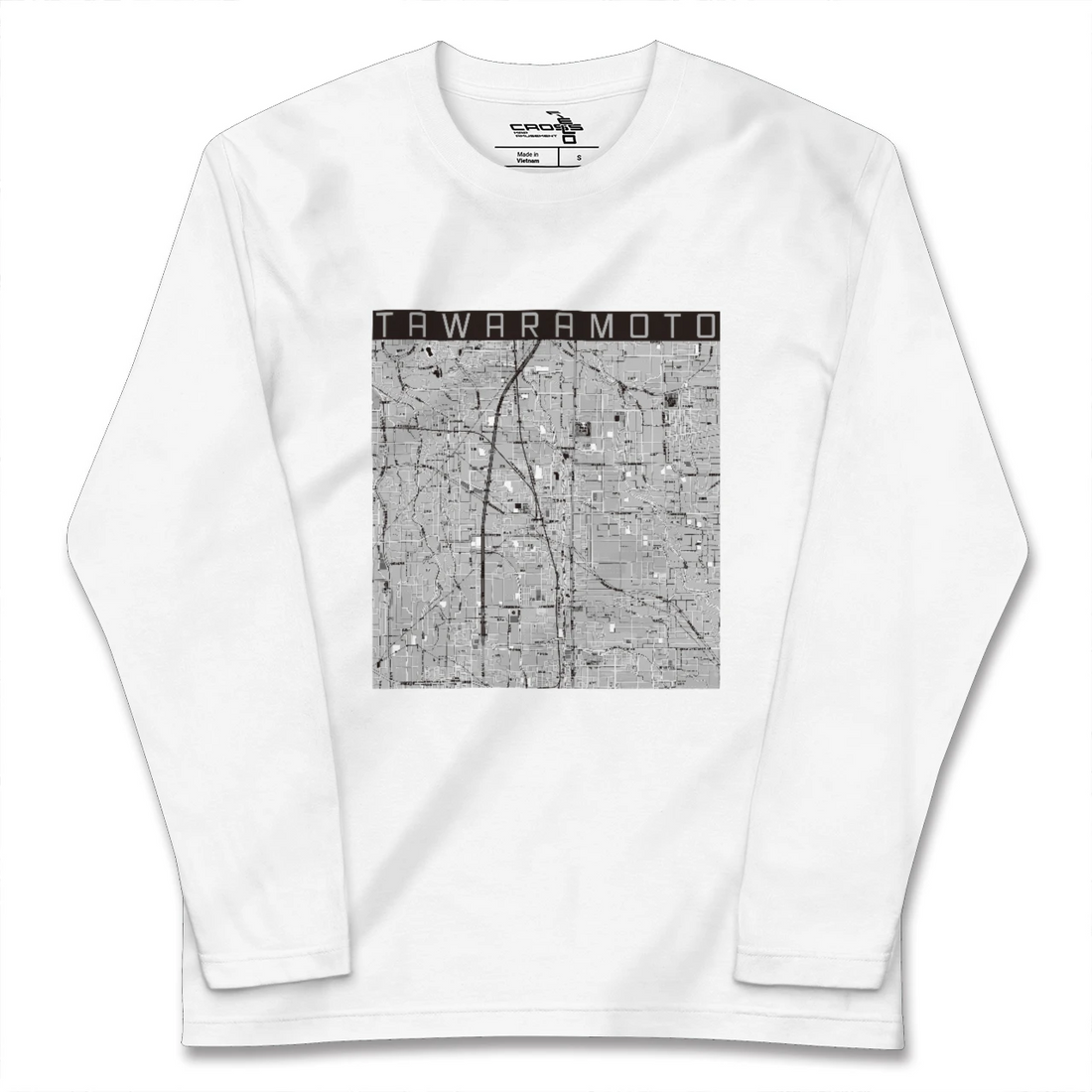 【田原本(奈良県)】地図柄ロングスリーブTシャツ