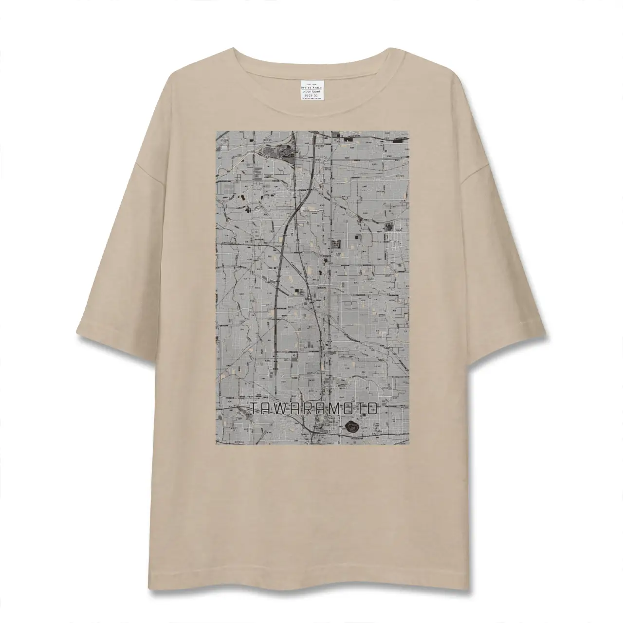【田原本（奈良県）】地図柄ビッグシルエットTシャツ