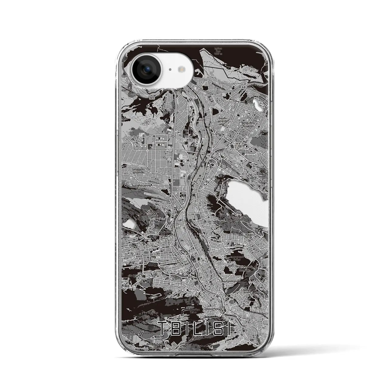 【トビリシ（ジョージア）】地図柄iPhoneケース（クリアタイプ）