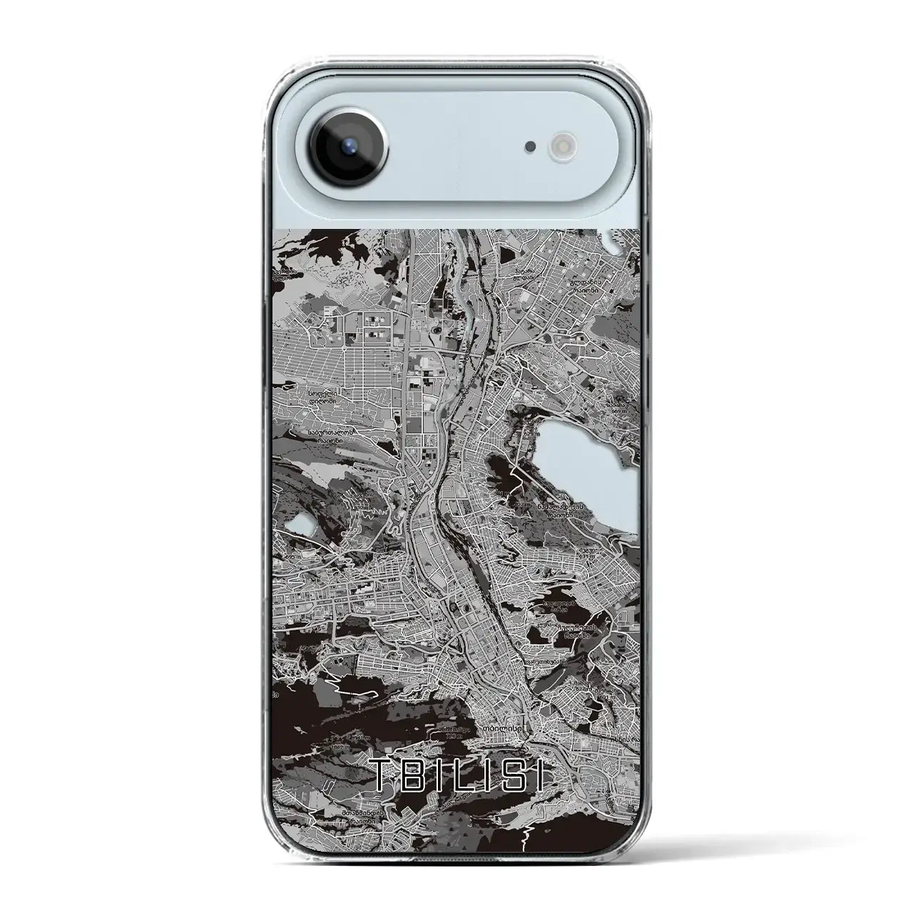 【トビリシ（ジョージア）】地図柄iPhoneケース（クリアタイプ）