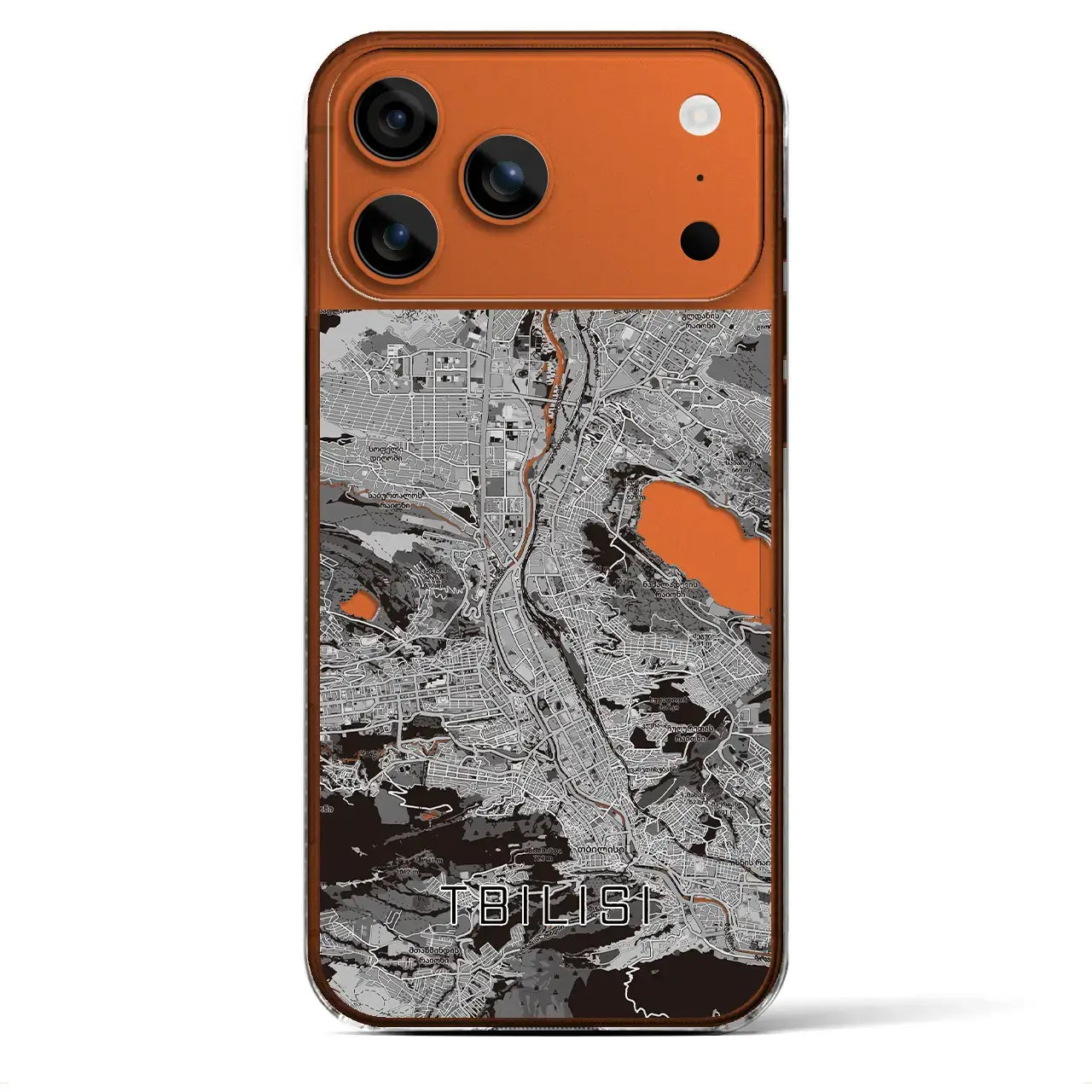 【トビリシ（ジョージア）】地図柄iPhoneケース（クリアタイプ）