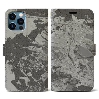 【トビリシ（ジョージア）】地図柄iPhoneケース（手帳タイプ）