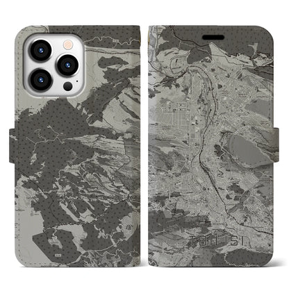 【トビリシ（ジョージア）】地図柄iPhoneケース（手帳タイプ）