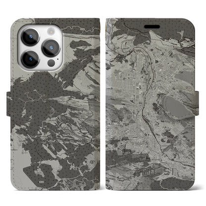 【トビリシ（ジョージア）】地図柄iPhoneケース（手帳タイプ）