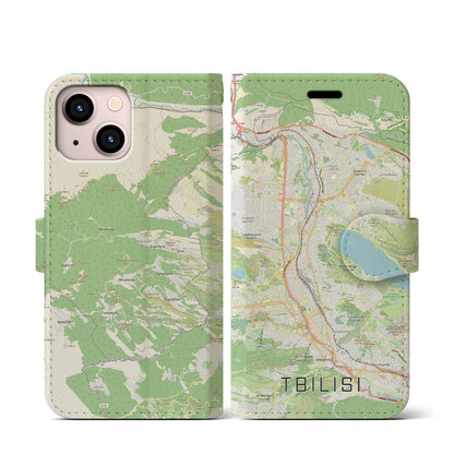 【トビリシ（ジョージア）】地図柄iPhoneケース（手帳タイプ）