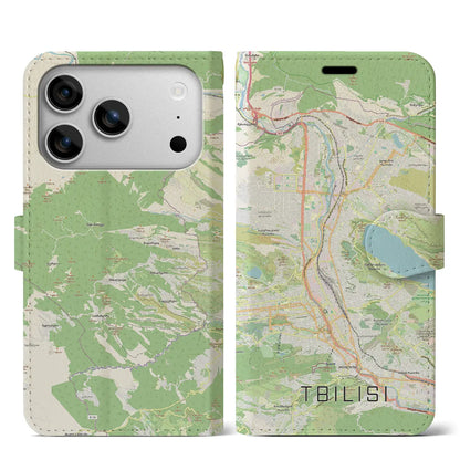 【トビリシ（ジョージア）】地図柄iPhoneケース（手帳タイプ）