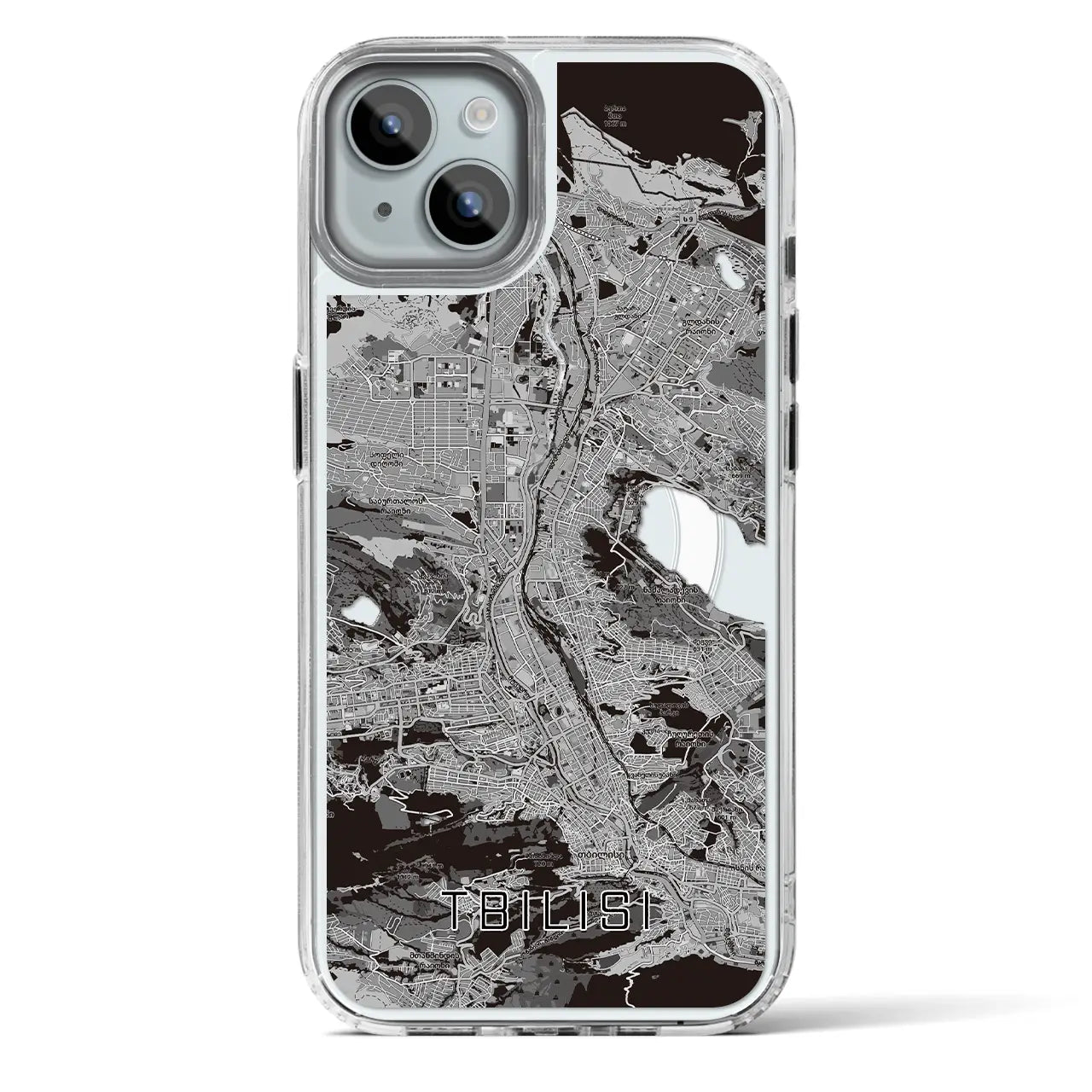 【トビリシ（ジョージア）】地図柄iPhoneケース（MagSafeタイプ）