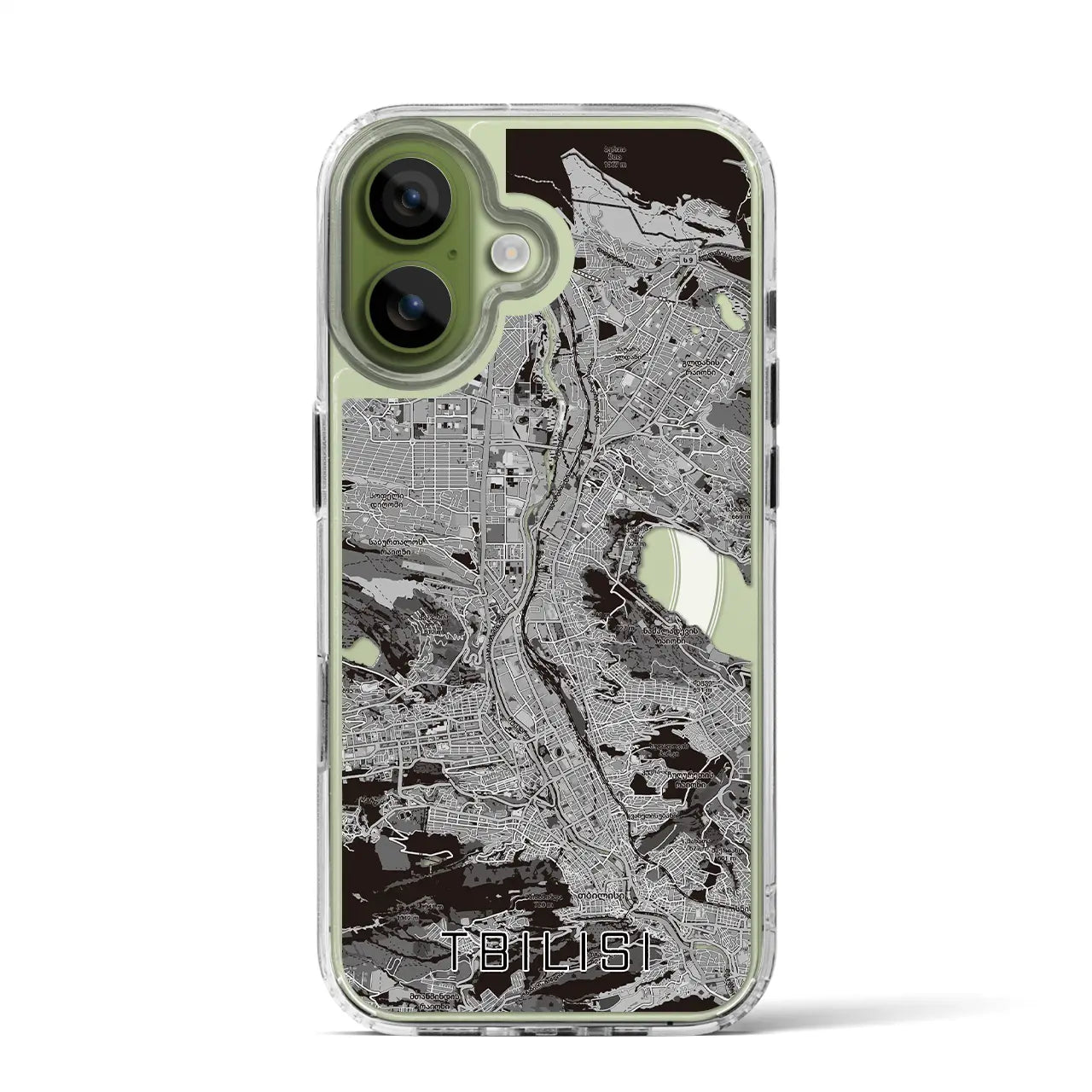 【トビリシ（ジョージア）】地図柄iPhoneケース（MagSafeタイプ）