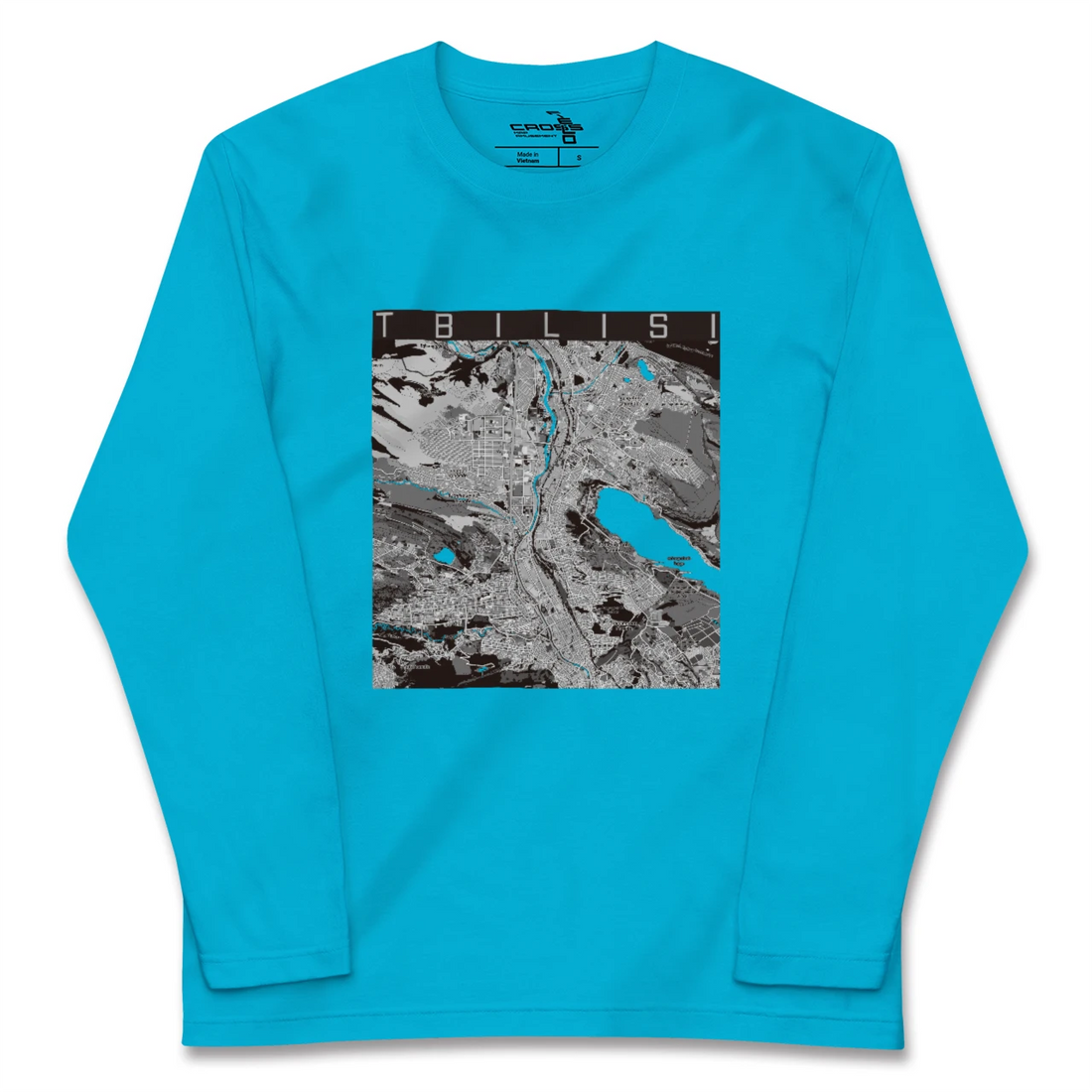 【トビリシ(ジョージア)】地図柄ロングスリーブTシャツ