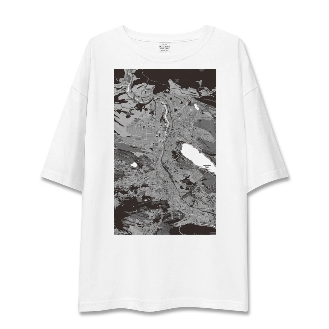 【トビリシ(ジョージア)】地図柄ビッグシルエットTシャツ
