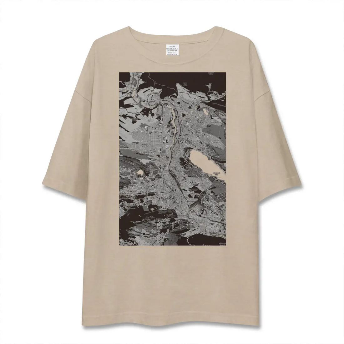 【トビリシ(ジョージア)】地図柄ビッグシルエットTシャツ