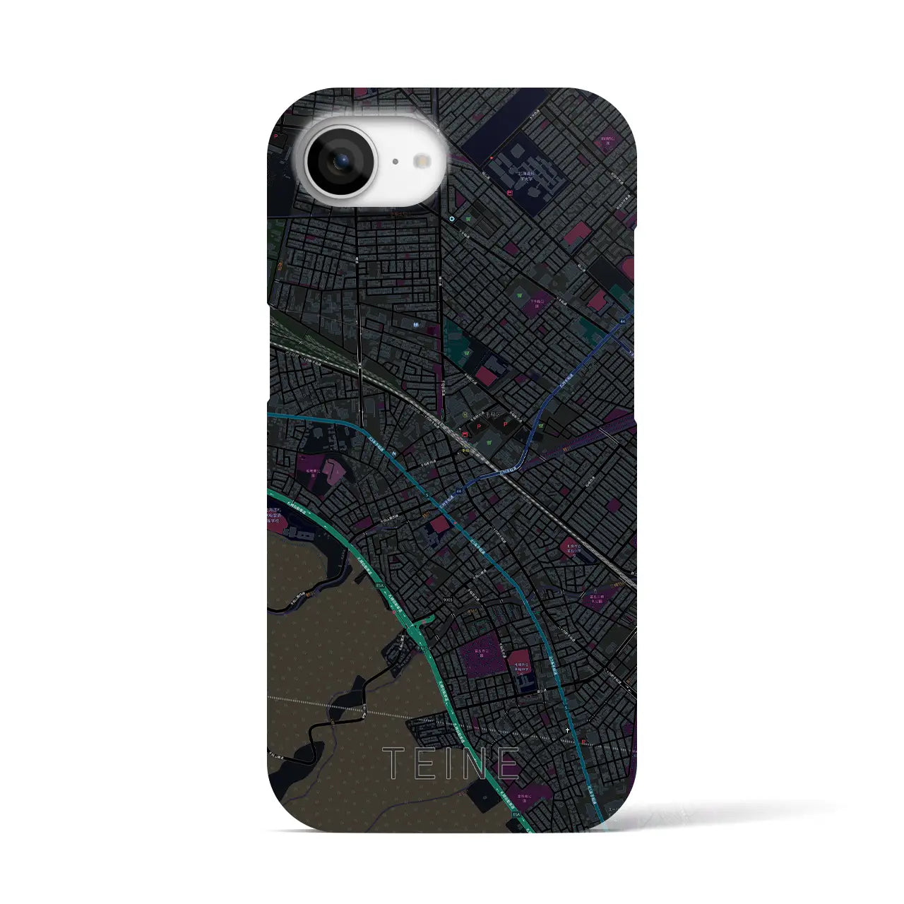 【手稲（北海道）】地図柄iPhoneケース（バックカバータイプ）