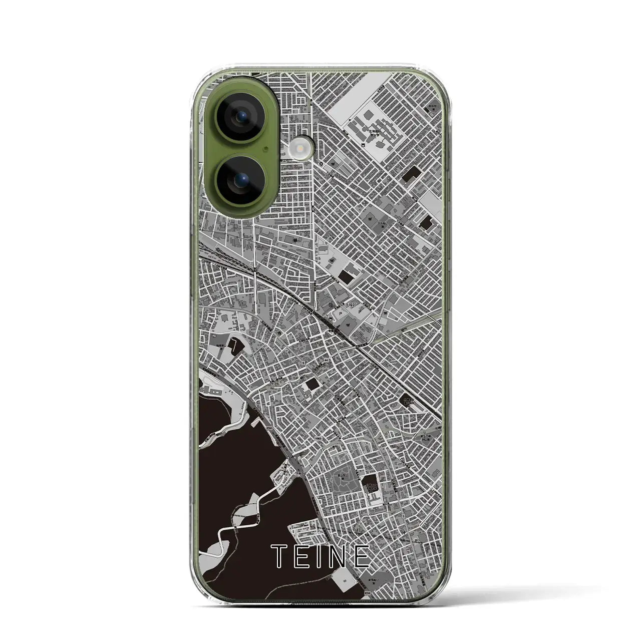 【手稲（北海道）】地図柄iPhoneケース（クリアタイプ）