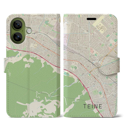 【手稲（北海道）】地図柄iPhoneケース（手帳タイプ）