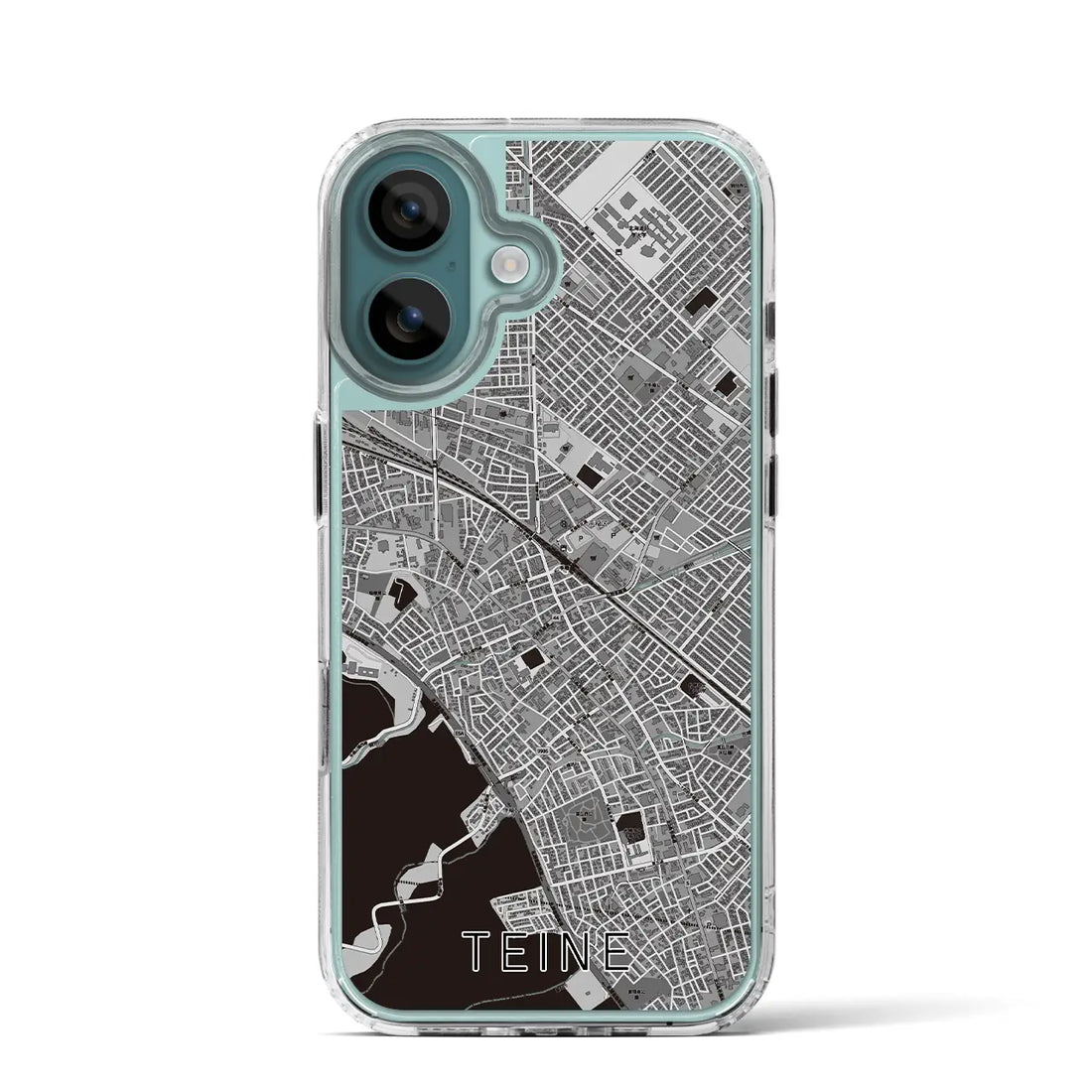 【手稲（北海道）】地図柄iPhoneケース（MagSafeタイプ）モノトーン・iPhone 16 Pro 用
