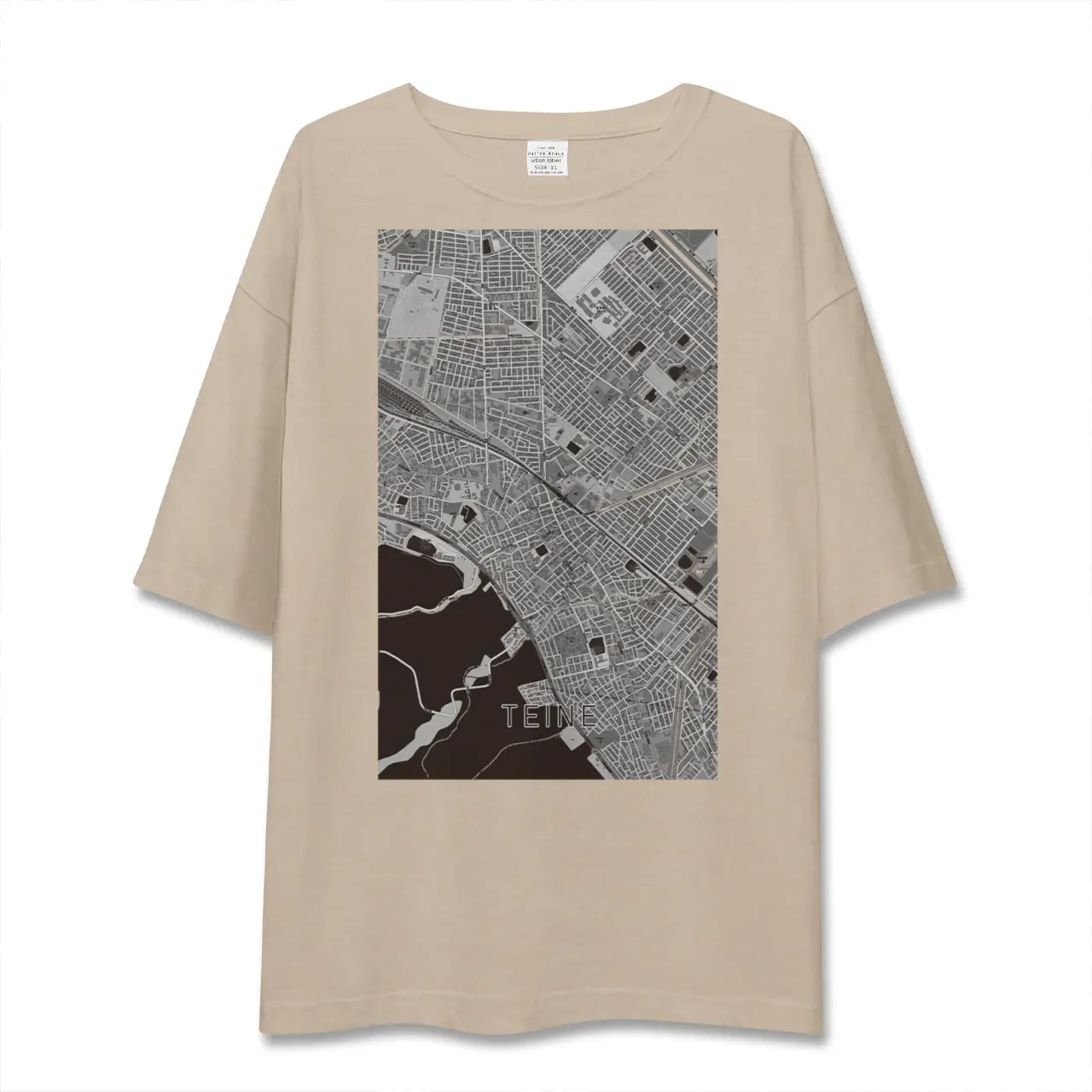 【手稲（北海道）】地図柄ビッグシルエットTシャツ