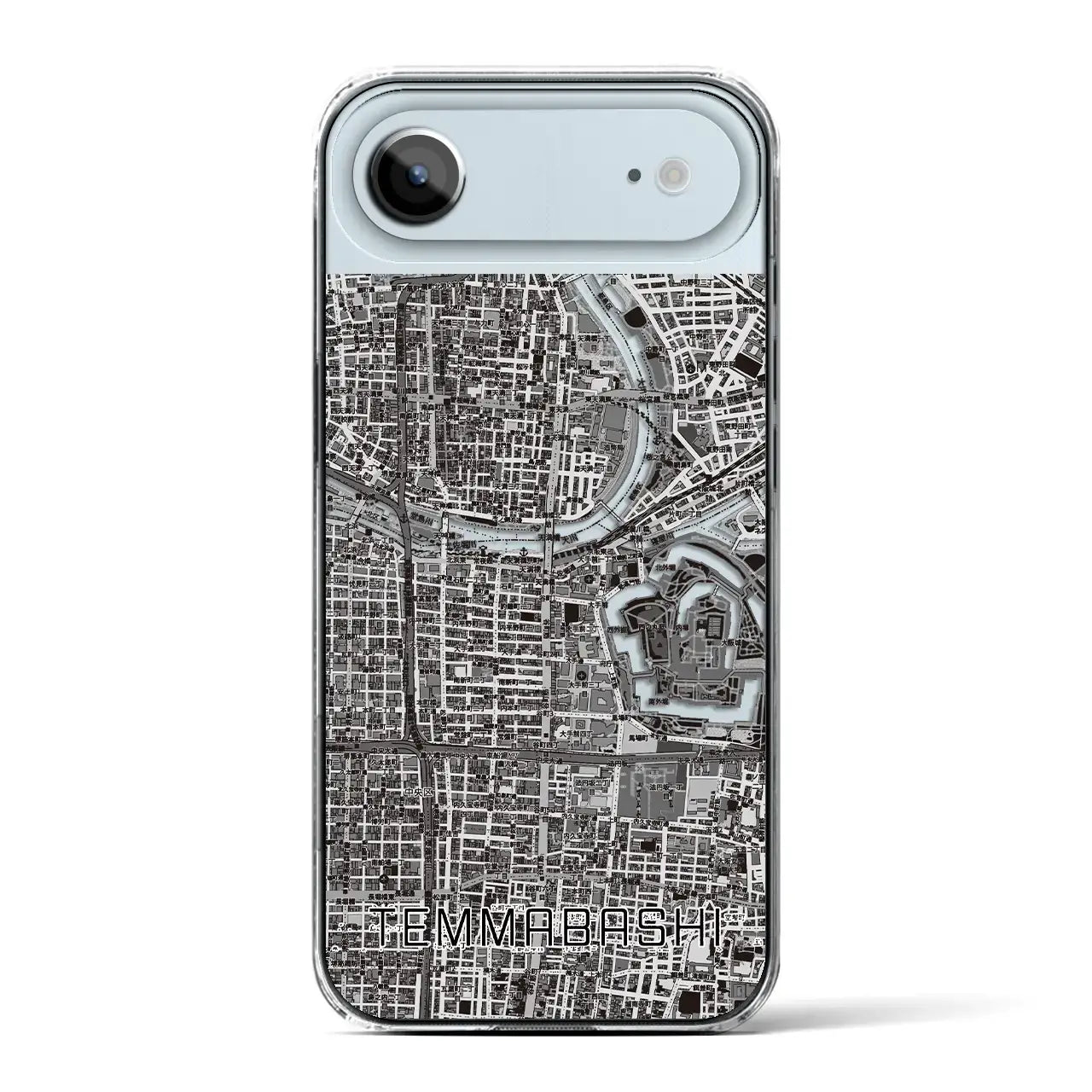 【天満橋（大阪府）】地図柄iPhoneケース（クリアタイプ）